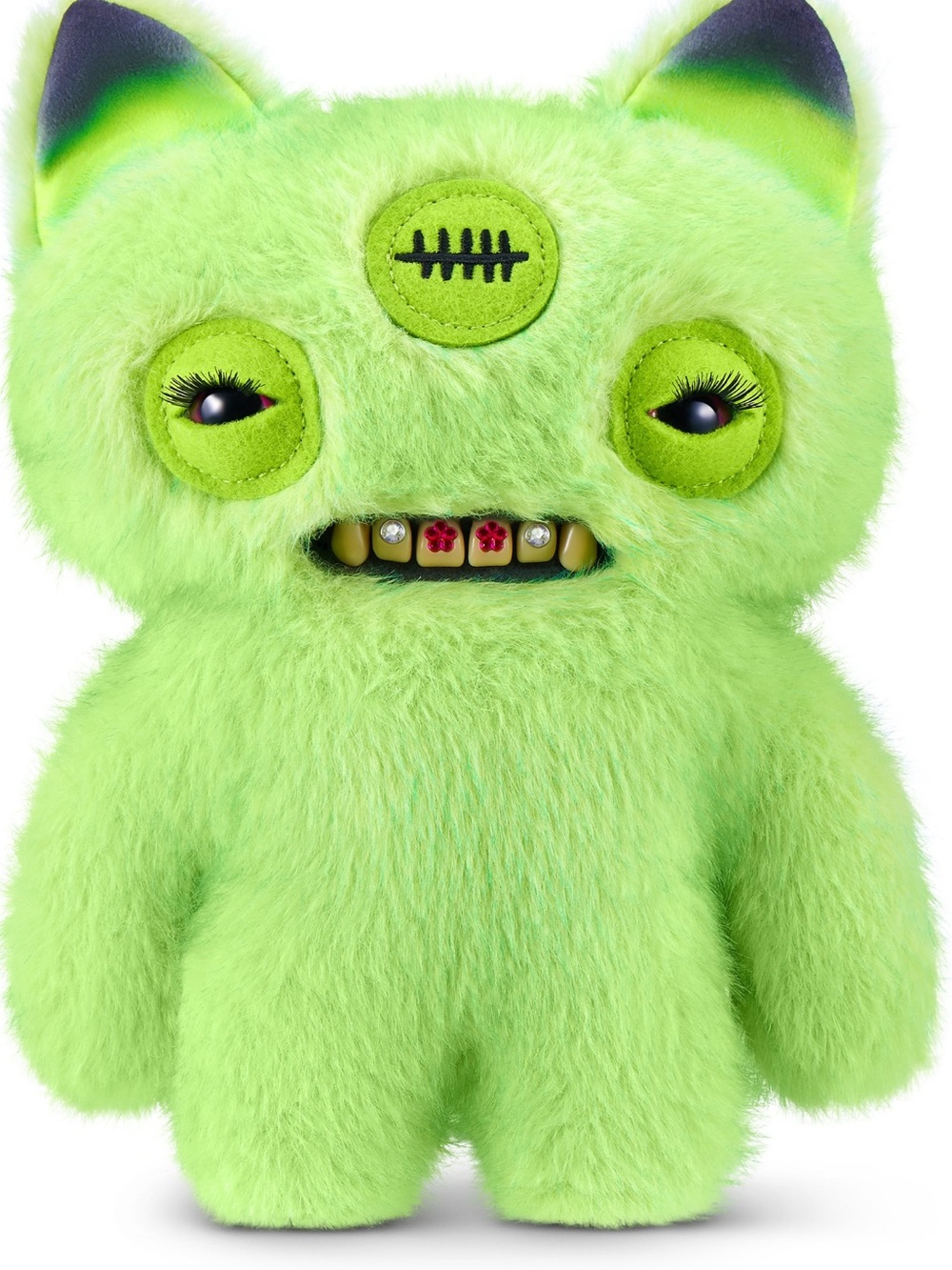 Neon Green Plush Monster Stuffed Toy - Designer Plush